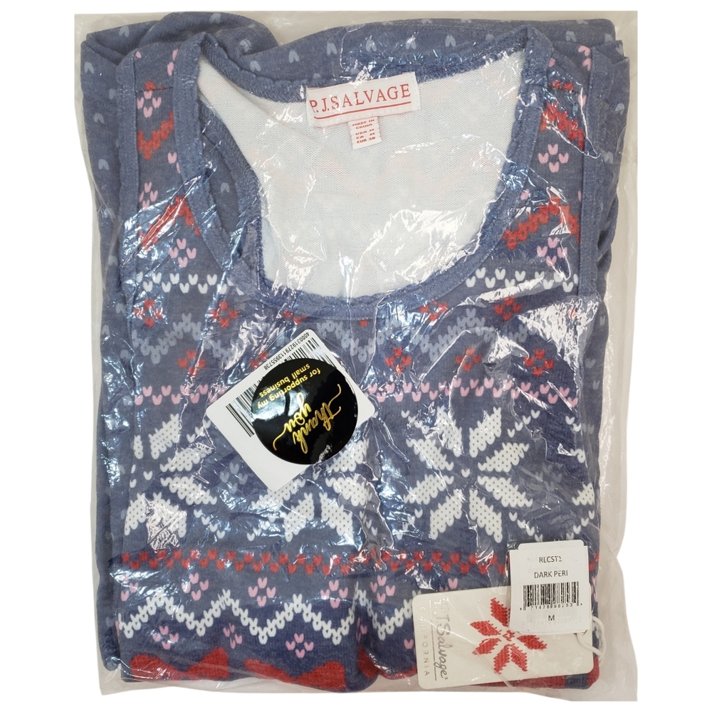PJ SALVAGE Women's Fair Isle Tank & Shorts Pajama Set Medium NWT